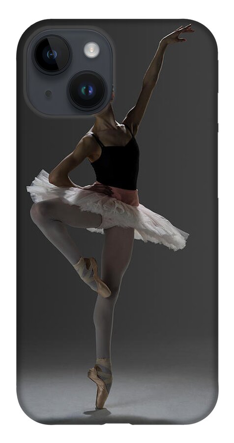 Ballet Dancer iPhone 14 Case featuring the photograph Ballerina In Ballet Passé Devant On by Nisian Hughes