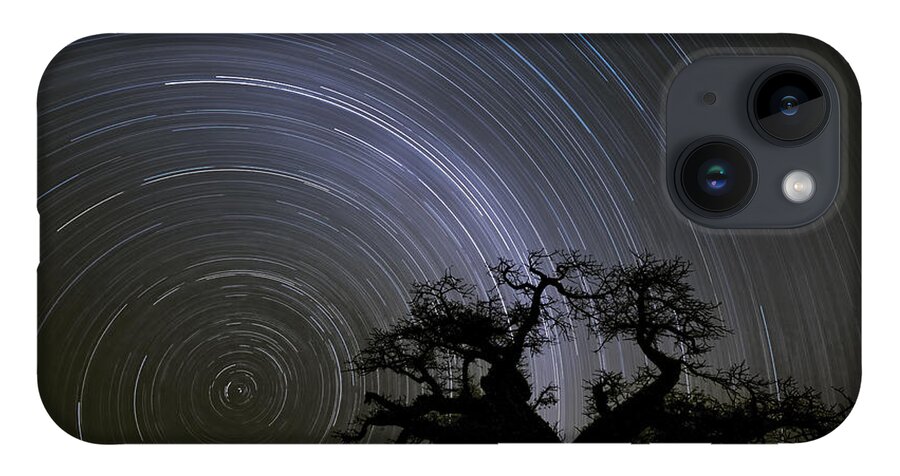 Vincent Grafhorst iPhone 14 Case featuring the photograph Baobab And Star Trails Botswana by Vincent Grafhorst
