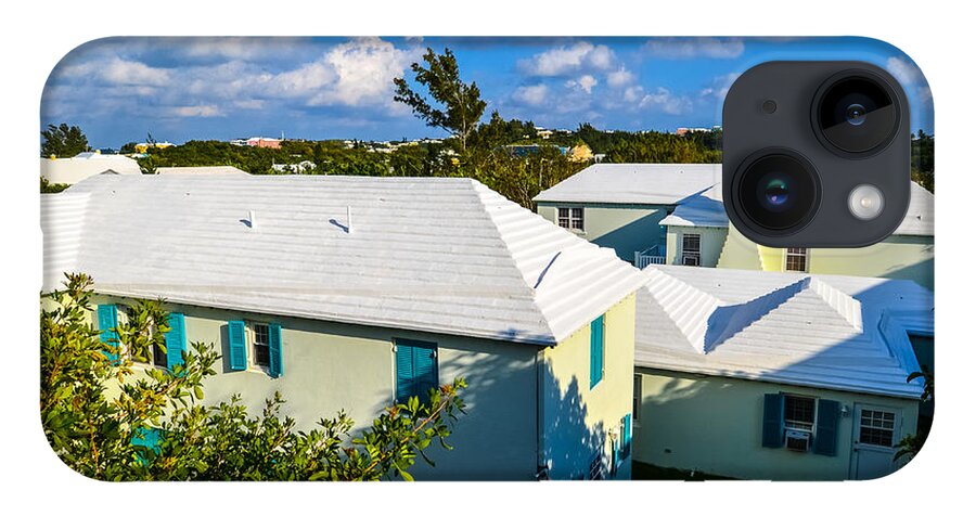Bermuda iPhone 14 Case featuring the photograph Bermuda Zig-Zag Rooftops by Jeff at JSJ Photography