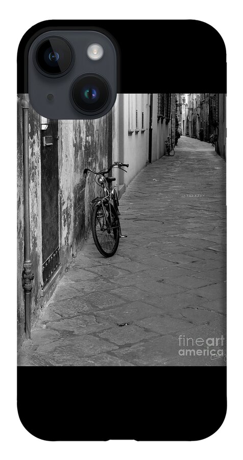 Bicycle In Lucca iPhone 14 Case featuring the photograph Bicycle in Lucca by Prints of Italy