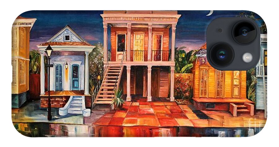 New Orleans iPhone 14 Case featuring the painting Big Easy Night by Diane Millsap
