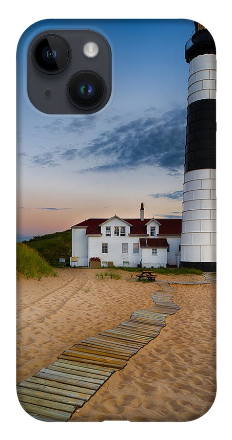 Dusk iPhone Case featuring the photograph Big Sable Point Lighthouse by Sebastian Musial