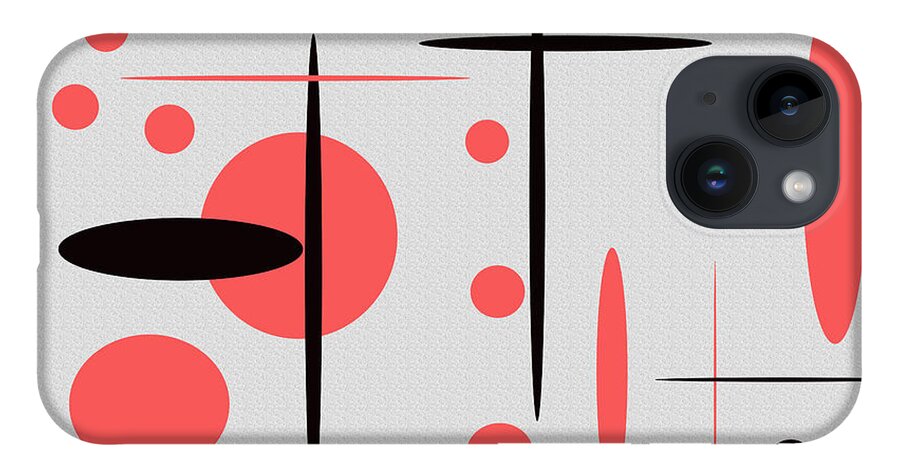 Abstract iPhone Case featuring the painting Black and Red No. 2 by Christina Wedberg