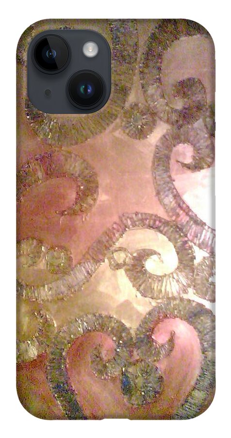 Abstract Metallic iPhone 14 Case featuring the painting Black Gold by Femme Blaicasso