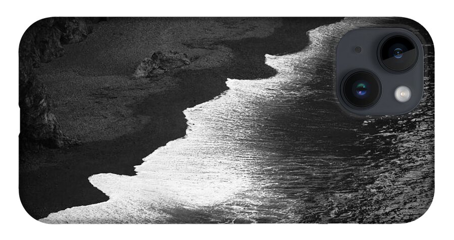 Black iPhone 14 Case featuring the photograph Black Sands by Brad Brizek