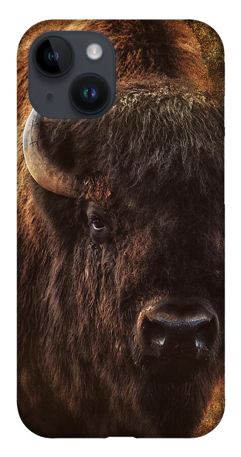 Buffalo iPhone 14 Case featuring the photograph Bless the Beast by Ron McGinnis