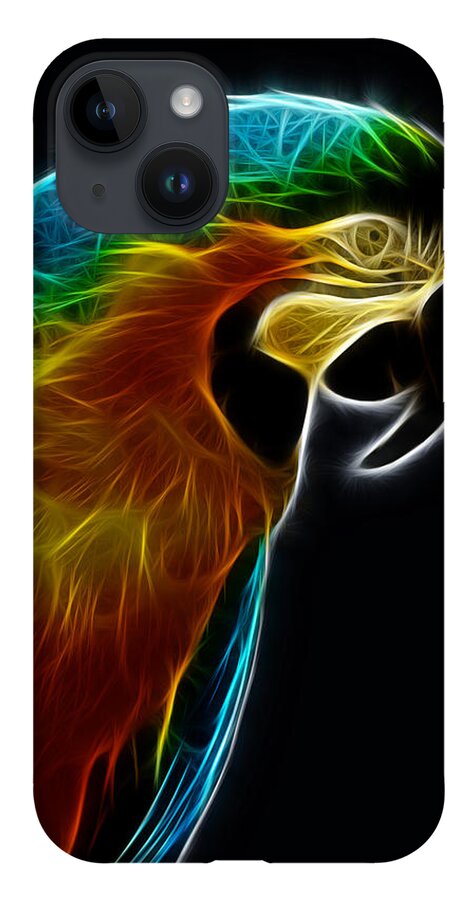 Macaw iPhone 14 Case featuring the photograph Blue and Gold Macaw Frac by Bill Barber