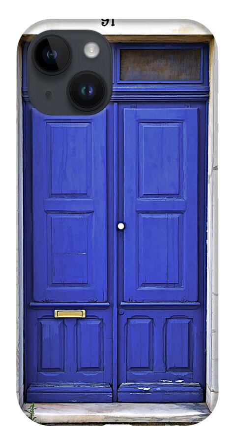 Blue iPhone 14 Case featuring the photograph Blue Door of Estremoz by David Letts