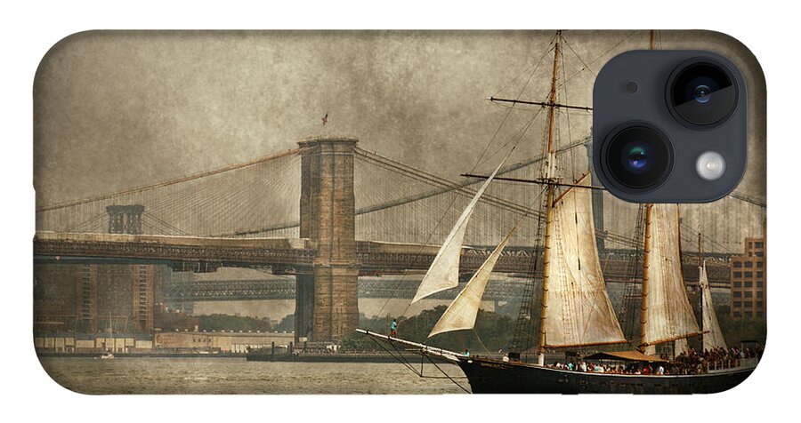 Self iPhone 14 Case featuring the photograph Boat - Sailing - Govenors Island NY - Clipper City by Mike Savad