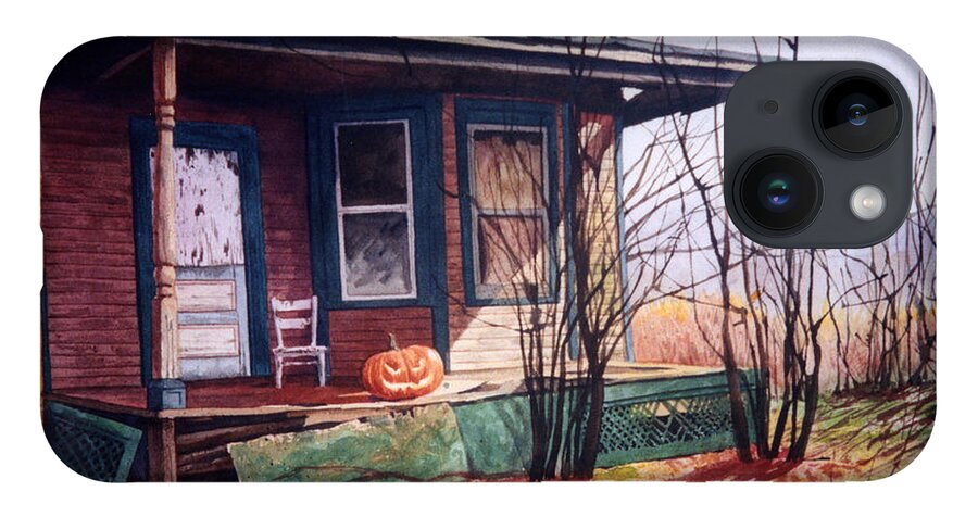 Jack-o-lantern iPhone 14 Case featuring the painting Boo's House by Marguerite Chadwick-Juner