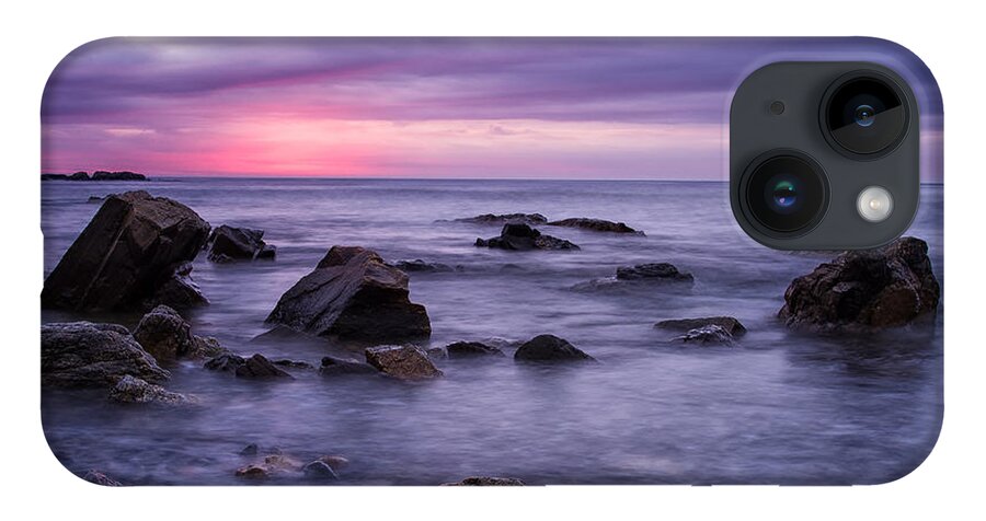 New Hampshire iPhone Case featuring the photograph Boulders In The Surf Wallis Sands by Jeff Sinon