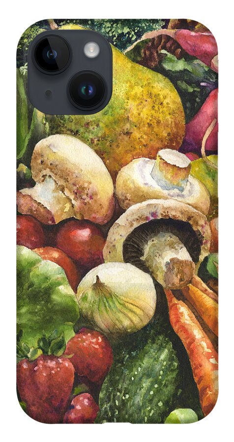 Vegetables Painting iPhone Case featuring the painting Bountiful by Anne Gifford