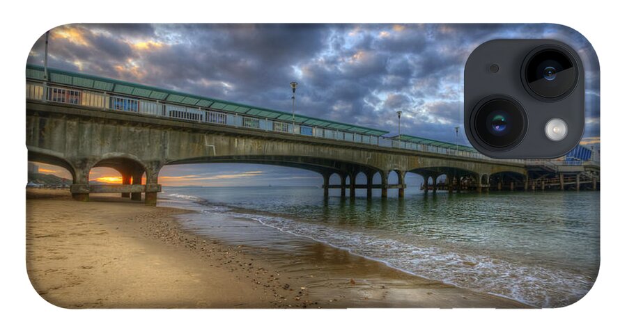 Hdr iPhone 14 Case featuring the photograph Bournemouth Beach Sunrise 3.0 by Yhun Suarez