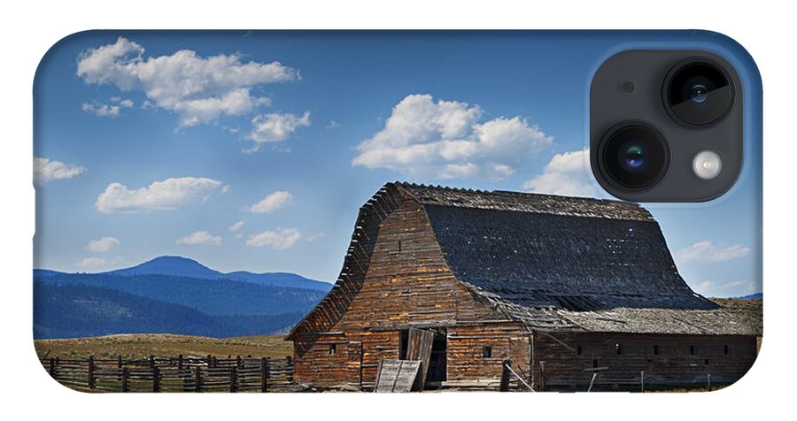 Buildings iPhone 14 Case featuring the photograph Bygone Days Barn by Mary Jo Allen