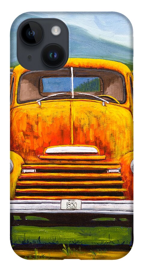 Cabover Truck iPhone 14 Case featuring the painting Cabover Truck by Kevin Hughes