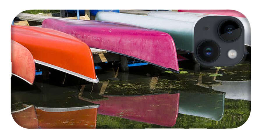 Canoes iPhone 14 Case featuring the photograph Canoes - Lake Wingra - Madison by Steven Ralser