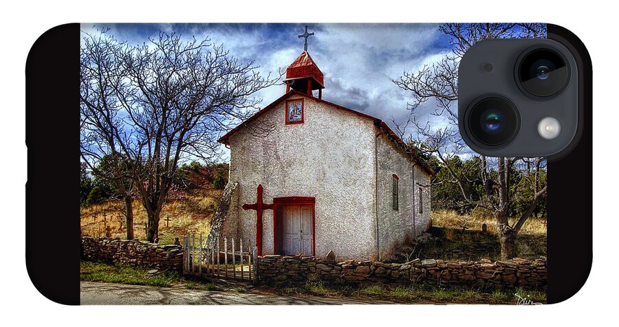 Nuestra Senora De La Luz Catholic Church iPhone 14 Case featuring the photograph Canoncito Church by Peggy Dietz