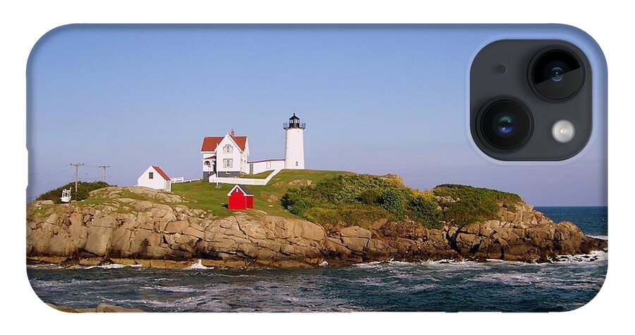 Nubble Lighthouse iPhone 14 Case featuring the photograph Maine Lighthouse by Eunice Miller