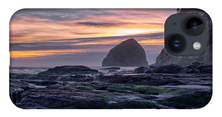 Cape iPhone 14 Case featuring the photograph Cape Rocks and Surf Sunset by Chriss Pagani