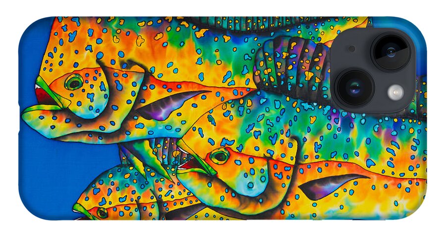 Mahi Mahi iPhone Case featuring the painting Caribbean Mahi Mahi - Dorado Fish by Daniel Jean-Baptiste