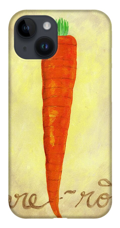Carrot iPhone 14 Case featuring the painting Carrot by Michelle Bien