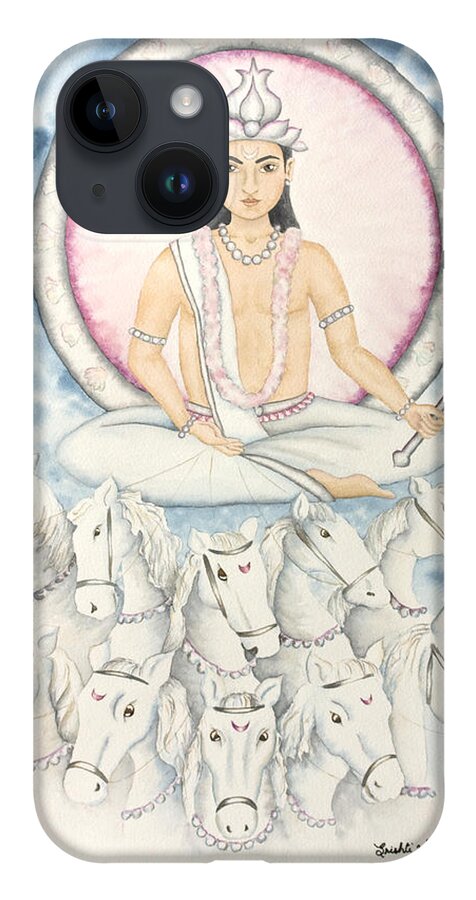 Vedic Astrology iPhone Case featuring the painting Chandra The Moon by Srishti Wilhelm