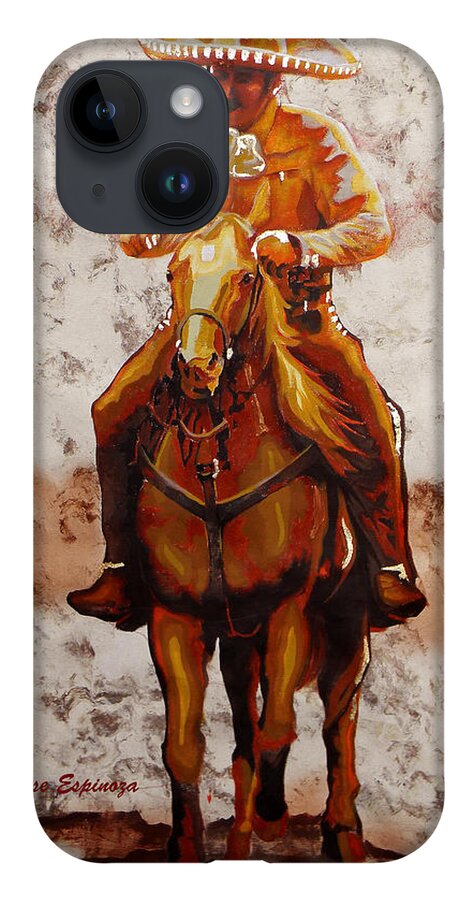 Jarabe Tapatio iPhone 14 Case featuring the painting C . H . A . R . R . O by J U A N - O A X A C A