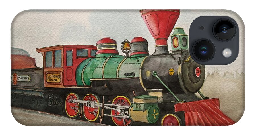 Chattanooga iPhone 14 Case featuring the painting Chattanooga Choo-Choo by Frank SantAgata