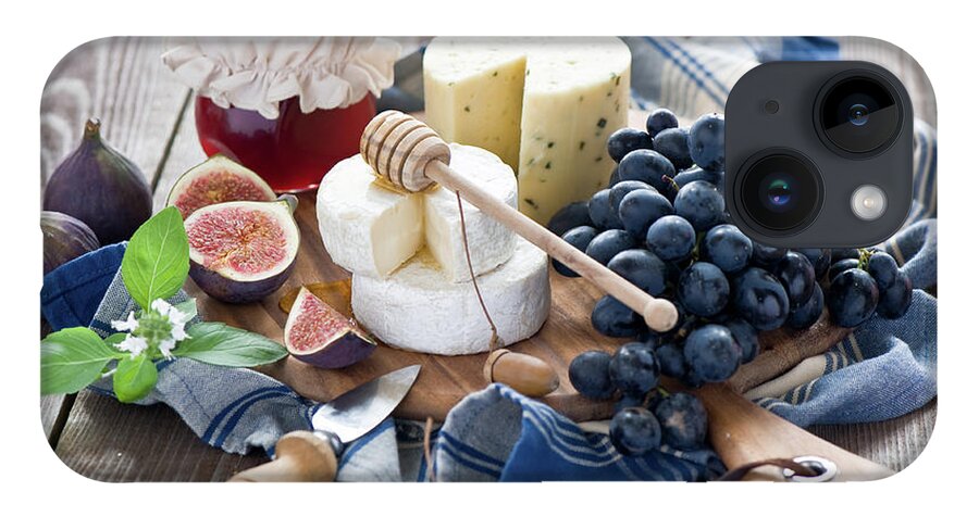 Plum iPhone 14 Case featuring the photograph Cheese Board by Verdina Anna