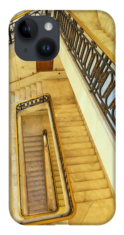 City iPhone Case featuring the photograph City Hall Stairway by Jonathan Nguyen