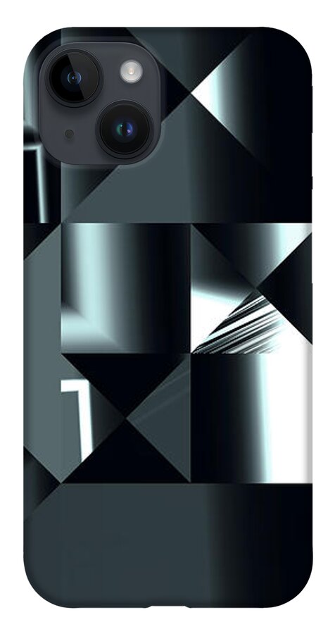 Abstract iPhone 14 Case featuring the digital art City Smart by Judi Suni Hall