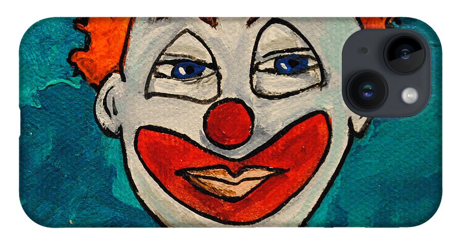 Tillie iPhone 14 Case featuring the painting Clowny at age 47 by Patricia Arroyo