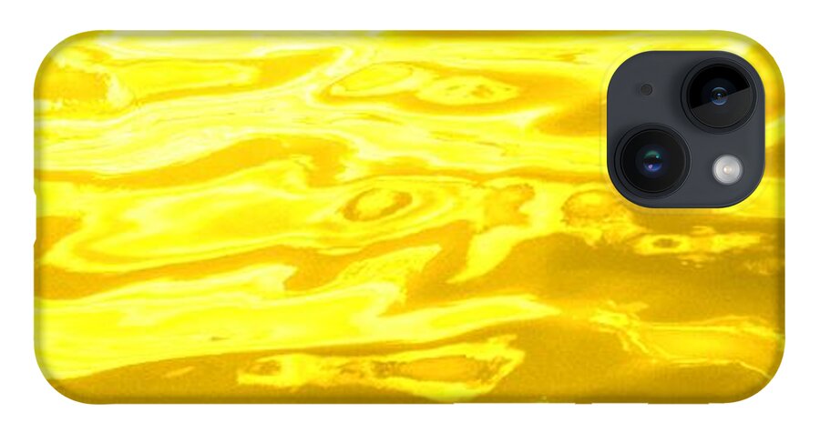 Wall Art iPhone Case featuring the photograph Colored Wave Long Yellow by Stephen Jorgensen