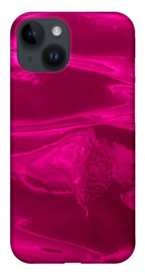 Multi Panel iPhone 14 Case featuring the photograph Colored Wave Maroon Panel Four by Stephen Jorgensen