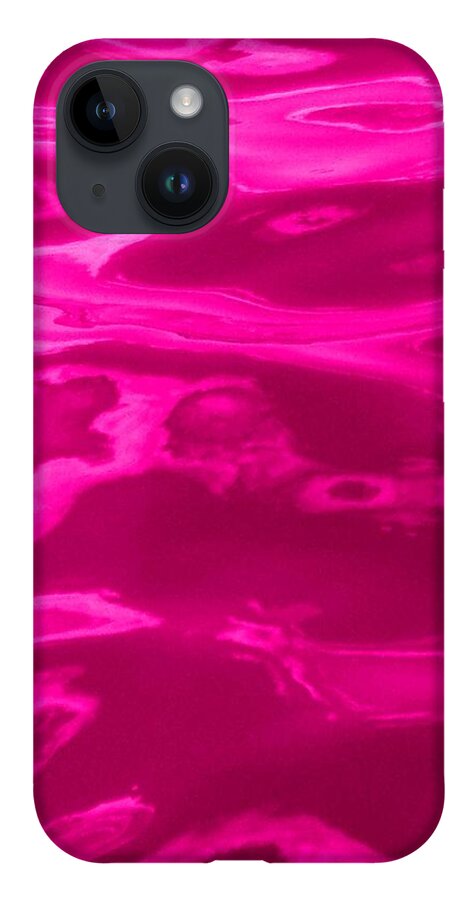 Multi Panel iPhone 14 Case featuring the photograph Colored Wave Maroon Panel Three by Stephen Jorgensen