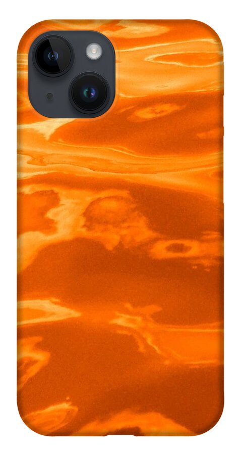 Multi Panel iPhone 14 Case featuring the photograph Colored Wave Orange Panel Three by Stephen Jorgensen