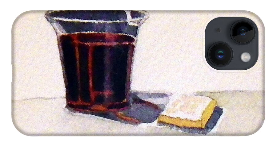 Bread And Wine iPhone 14 Case featuring the painting Communion by Katherine Miller