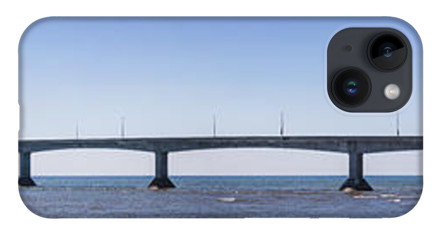 Bridge iPhone 14 Case featuring the photograph Confederation Bridge panorama 3 by Elena Elisseeva