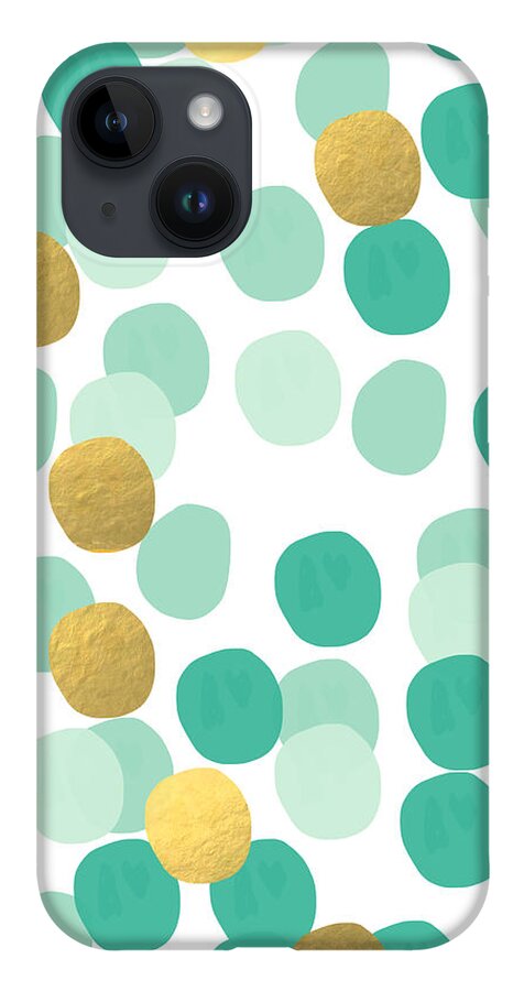 Confetti iPhone 14 Case featuring the painting Confetti 2- abstract art by Linda Woods
