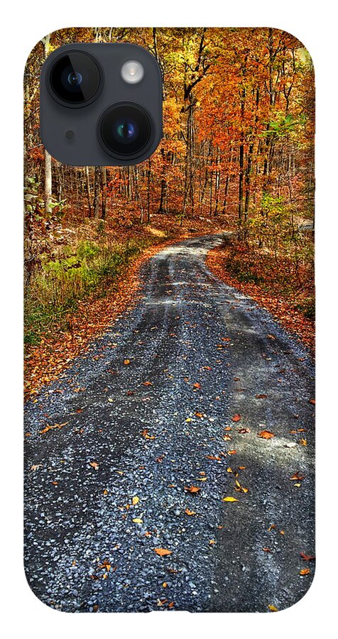 Autumn iPhone 14 Case featuring the photograph Country Super Highway by Lara Ellis