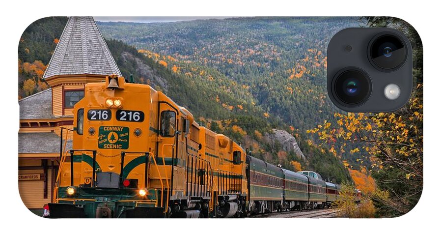 Conway Railroad iPhone Case featuring the photograph Crawford Notch Train Depot by Adam Jewell