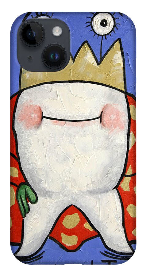  Crowned Tooth Framed Prints iPhone 14 Case featuring the painting Crowned Tooth by Anthony Falbo