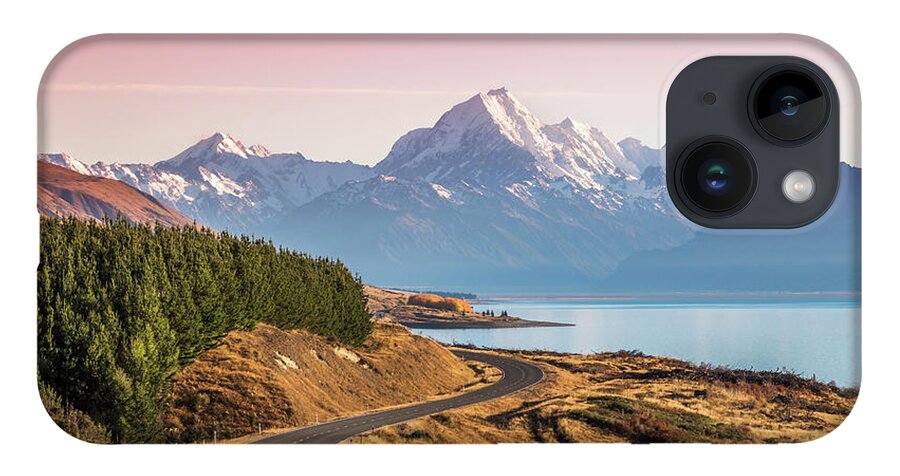 Tranquility iPhone Case featuring the photograph Curvy Road Leading To Mt Cook Aoraki At by Matteo Colombo