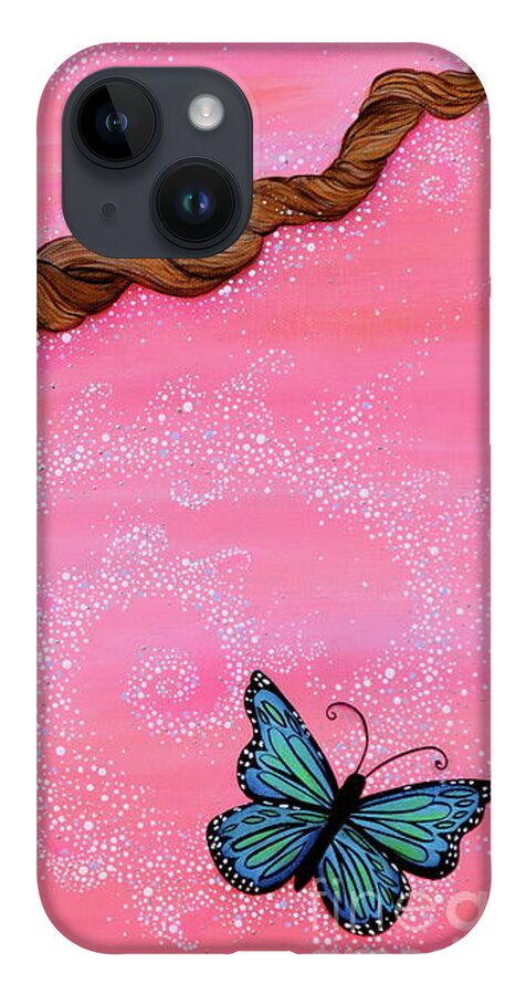 Cypress Paintings iPhone 14 Case featuring the painting Cypress Wand by Deborha Kerr