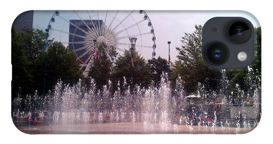 Centennial Park Atlanta iPhone 14 Case featuring the photograph Dancing Fountains by Kenny Glover