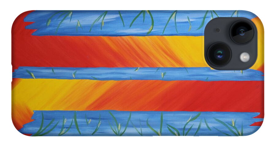 Oil iPhone 14 Case featuring the painting Delusions of Fire by Eli Tynan
