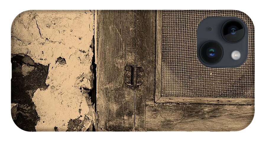 Door iPhone 14 Case featuring the photograph Detail of an Old Screen Door by John Harmon