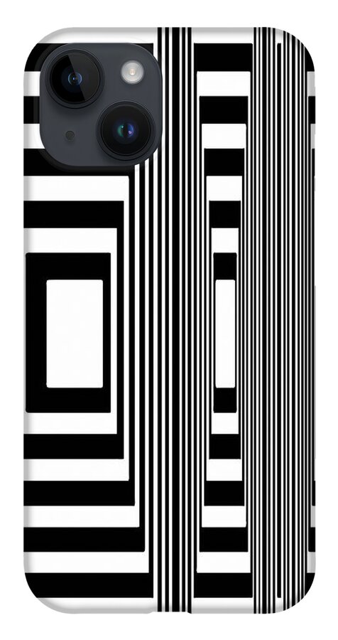Geometric iPhone 14 Case featuring the digital art Determined to go Through by Rafael Salazar