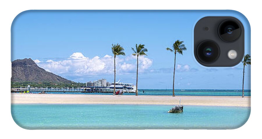 Diamond Head iPhone Case featuring the photograph Diamond Head and the Hilton Lagoon 3 to 1 Aspect Ratio by Aloha Art