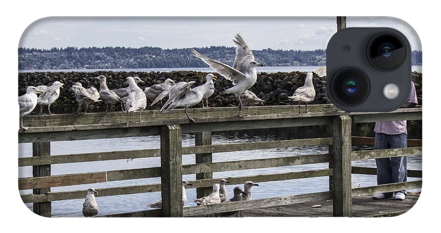 Bird iPhone 14 Case featuring the photograph Dinner at the Marina by Cathy Anderson